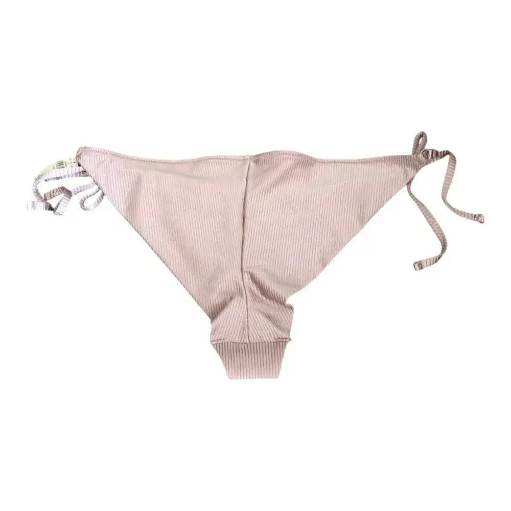 Aerie NWT Shiny Ribbed Textured Cheekier String Bikini Bottom Extra Extra Large